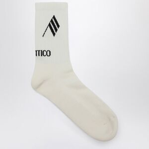 The Attico Women's Socks Milk/Black With Logo